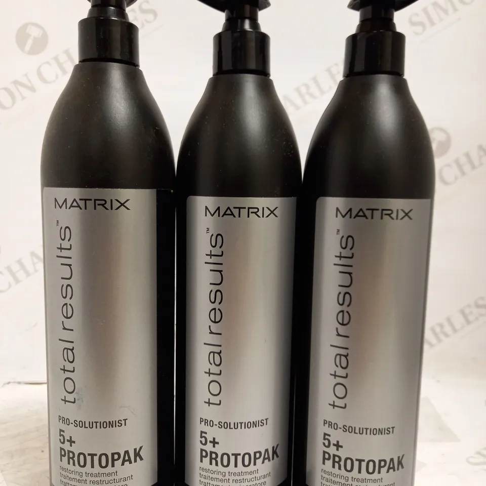 LOT OF 9 MATRIX PROTOPAK 5+ RESTORING TREATMENT (9 X 500ML)