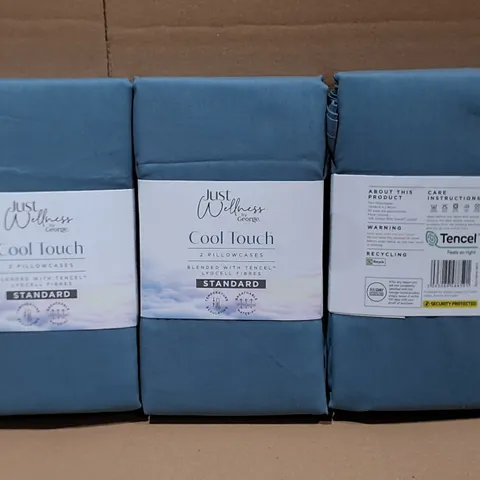 LOT OF APPROXIMATELY 30 AS NEW COOL TOUCH STEEL BLUE PILLOWCASE PAIRS