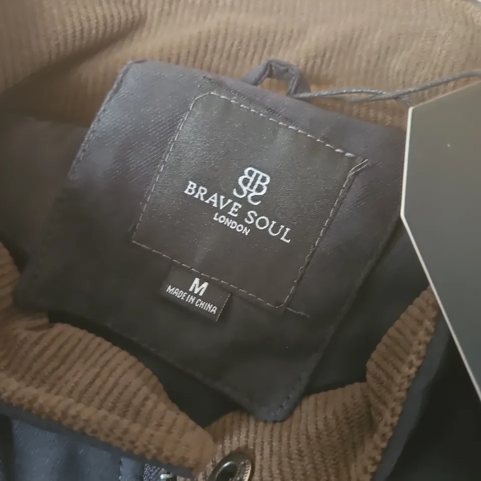 BRAVE SOUL ZIP JACKET IN DARK NAVY - MEDIUM