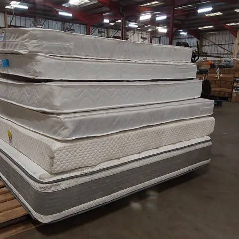 PALLET CONTAINING 6x UNBAGGED MATTRESSES - VARIOUS SIZES, BRANDS, CONDITIONS ECT