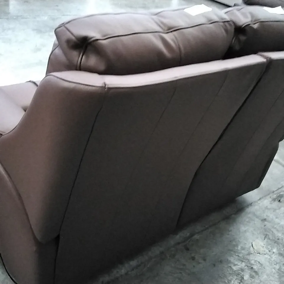 QUALITY BRITISH DESIGNER G PLAN MANUFACTURED KINGSBURY 3 SEATER ELECTRIC RECLINER SOFA - CAMBRIDGE CONKER LEATHER