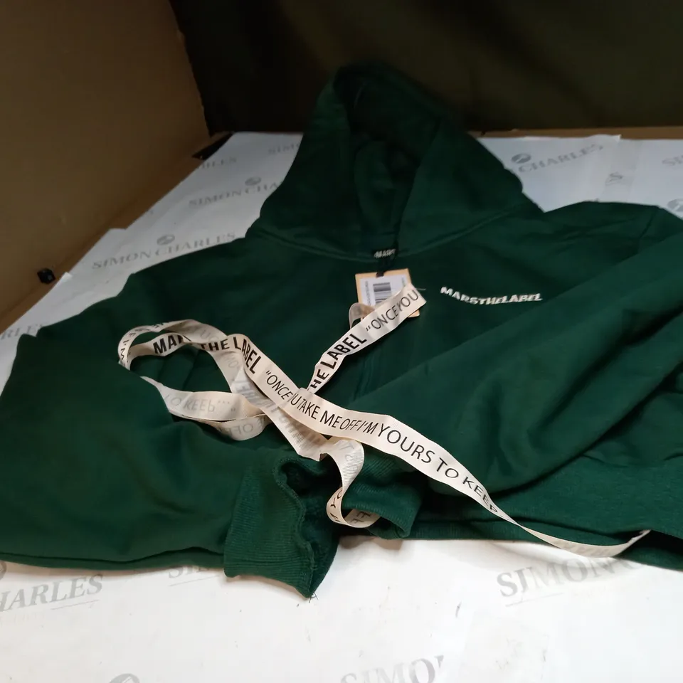 MARS THE LABEL ESSENTIALS CROP HOODIE SIZE M 