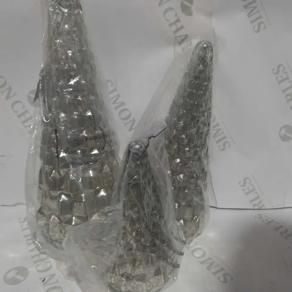 ALISON CORK SET OF MERCURY GLASS TREES