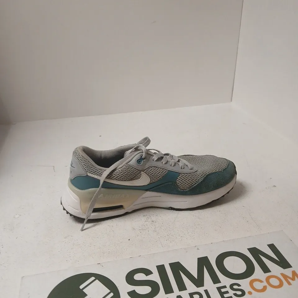 NIKE AIRMAX MEN'S RUNNING SHOES – GREY/TEAL MESH - UK 10