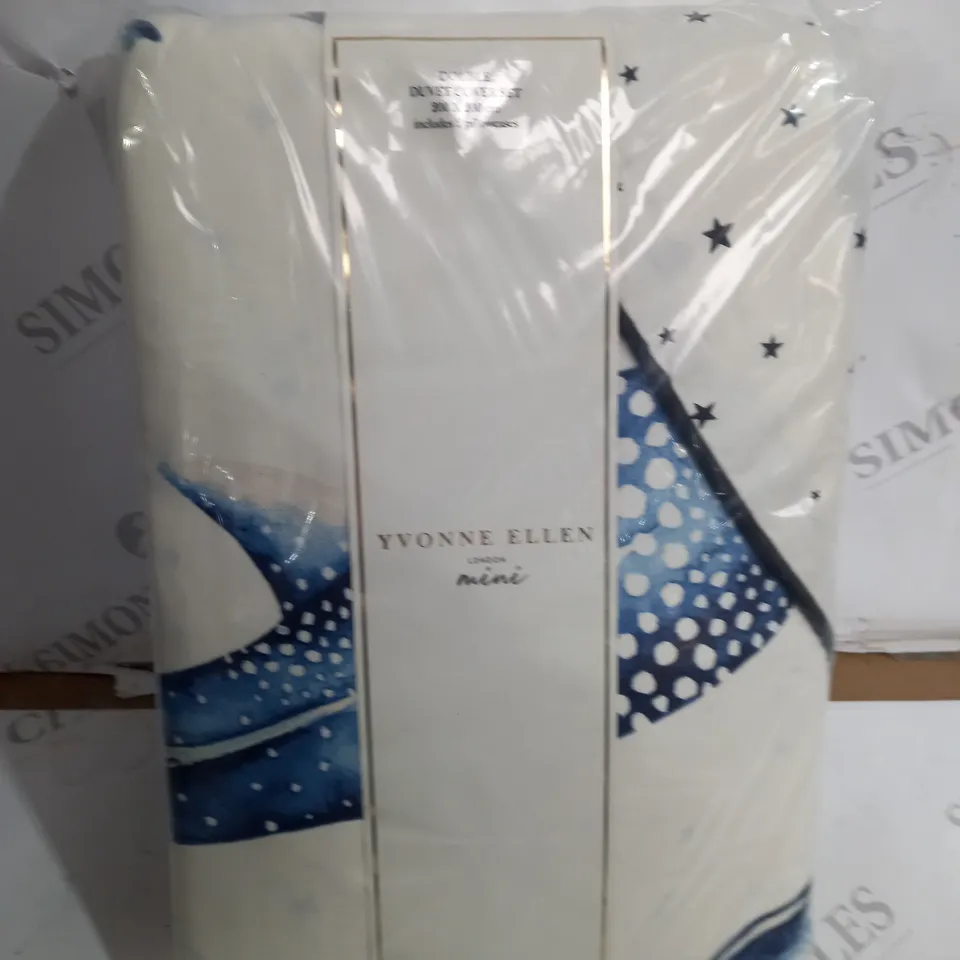 YVONNE ELLEN WHALES DOUBLE DUVET SET - 200 X 200CM