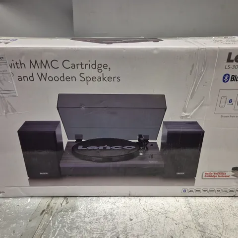 BOXED LENCO LS-300BK V2 TURNTABLE WITH BLUETOOTH