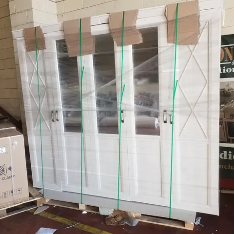 PALLET CONTAINING ALEISHA 5 DOOR WARDROBE - STONE PINE