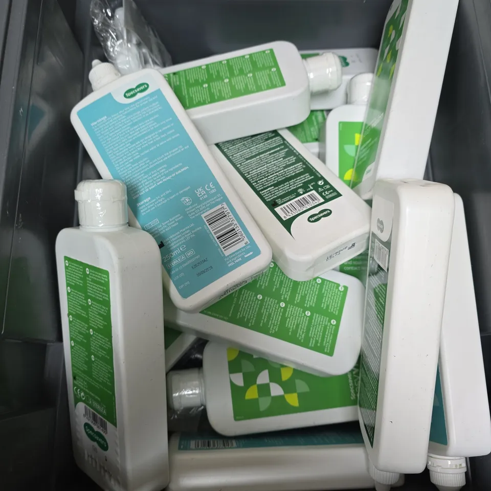 TOTE OF APPROXIMATELY 20 ASSORTED CONTACT LENS SOLUTIONS