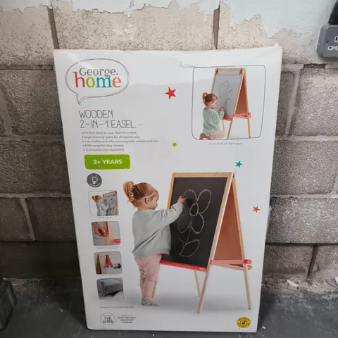 BOXED WOODEN TWO IN ONE EASEL 