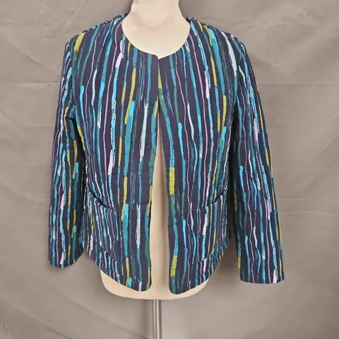 SEASALT CORNWALL SAMSON HILL JACKET IN PAINTERLY STRIPE MARITIME SIZE 10