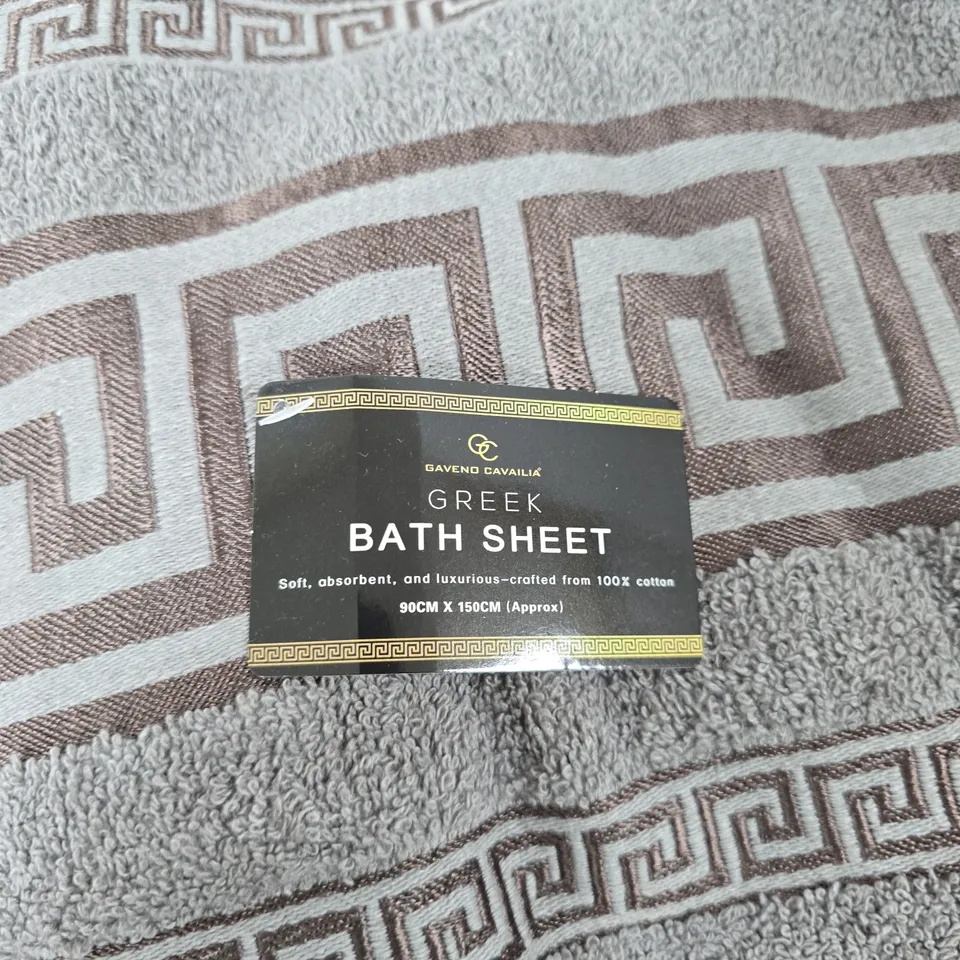 GAVENO CAVAILIA GREEK BATH SHEET – SET OF 3, 90 X 150 CM, GREY