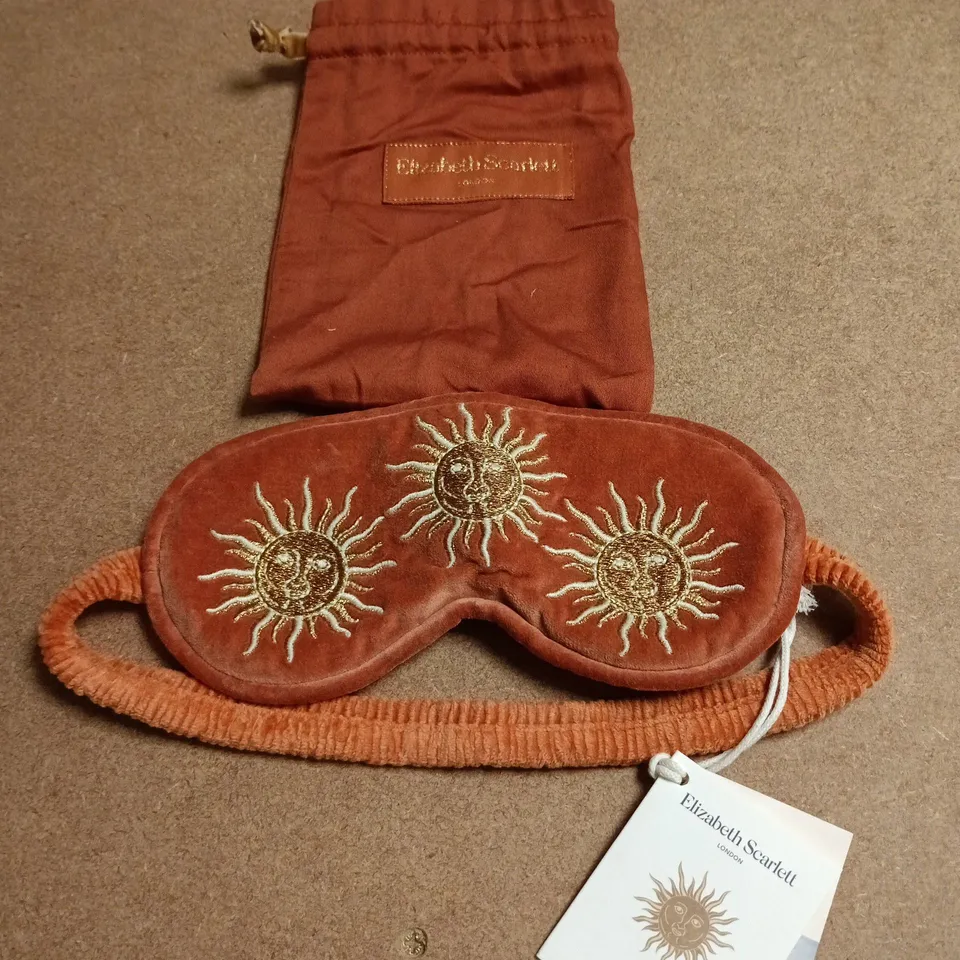 ELIZABETH SCARLETT LONDON SUN GODDESS SLEEP MASK WITH SUN EMBROIDERY