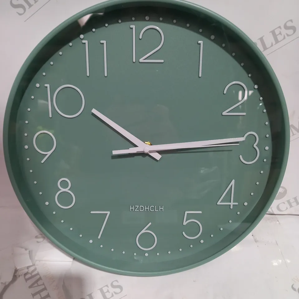 wall clock in green