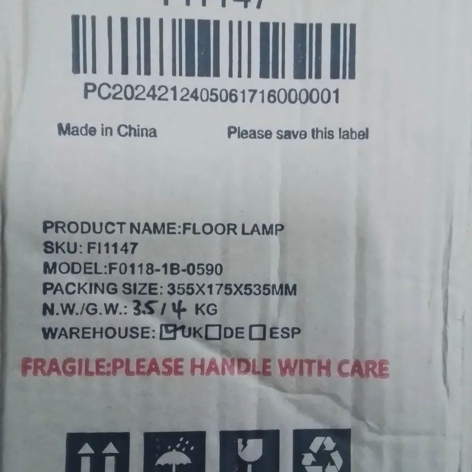 BOXED WARMIEHOMY FLOOR LAMP