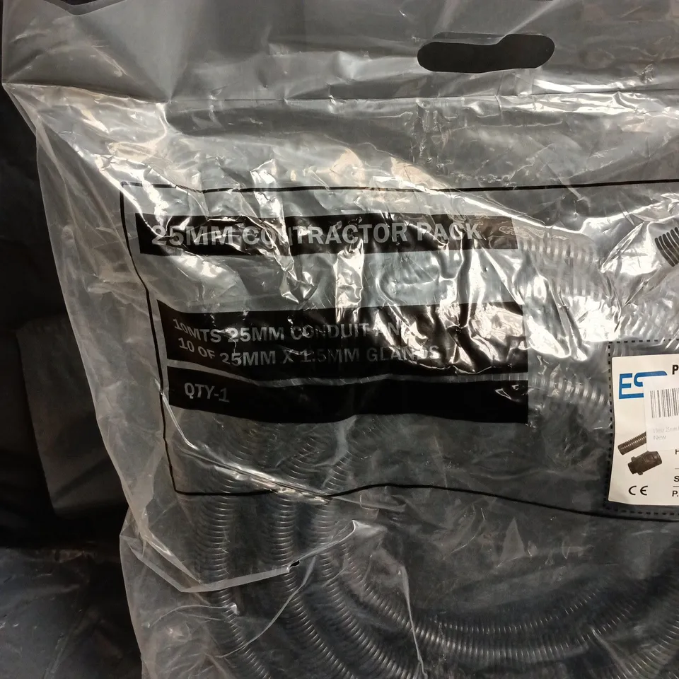 PVC FLEXIBLE CONDUIT PACK 25MM BLACK – 1 UNIT (CTRPK25BK)