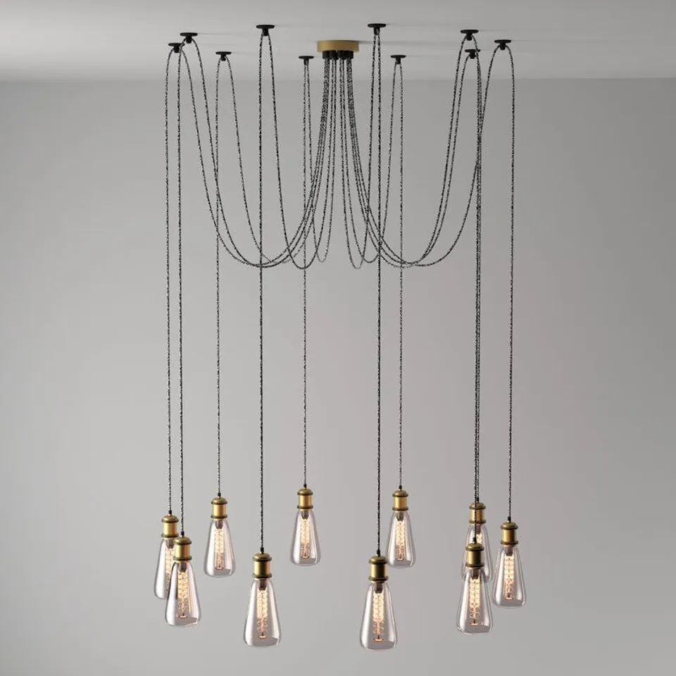 BOXED DARTFORD 10-LIGHT CLUSTER PENDANT 