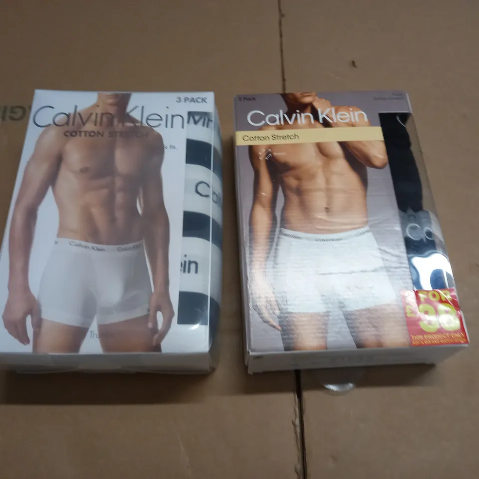 2 PACKS OF CALVIN KLEIN TRUNKS - L/G