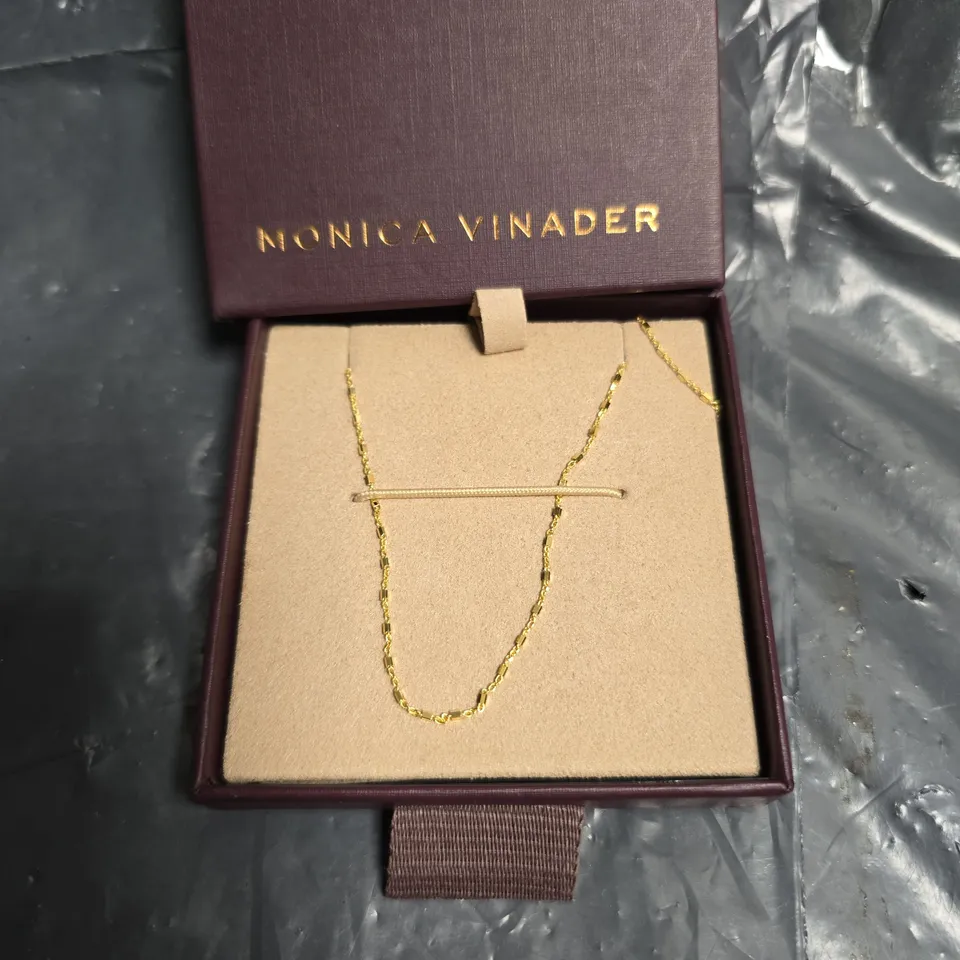 MONICA VINADER GOLD TONE BAR NECKLACE – BOXED