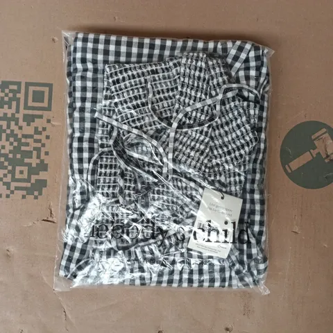 BAGGED NOBODY'S CHILD RUTH JUMPSUIT IN BLACK/WHITE SIZE UK 10