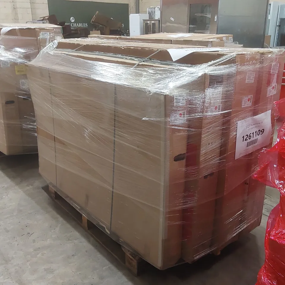 PALLET CONTAINING A LARGE QUANTITY OF ASSORTED DAMAGED TVs