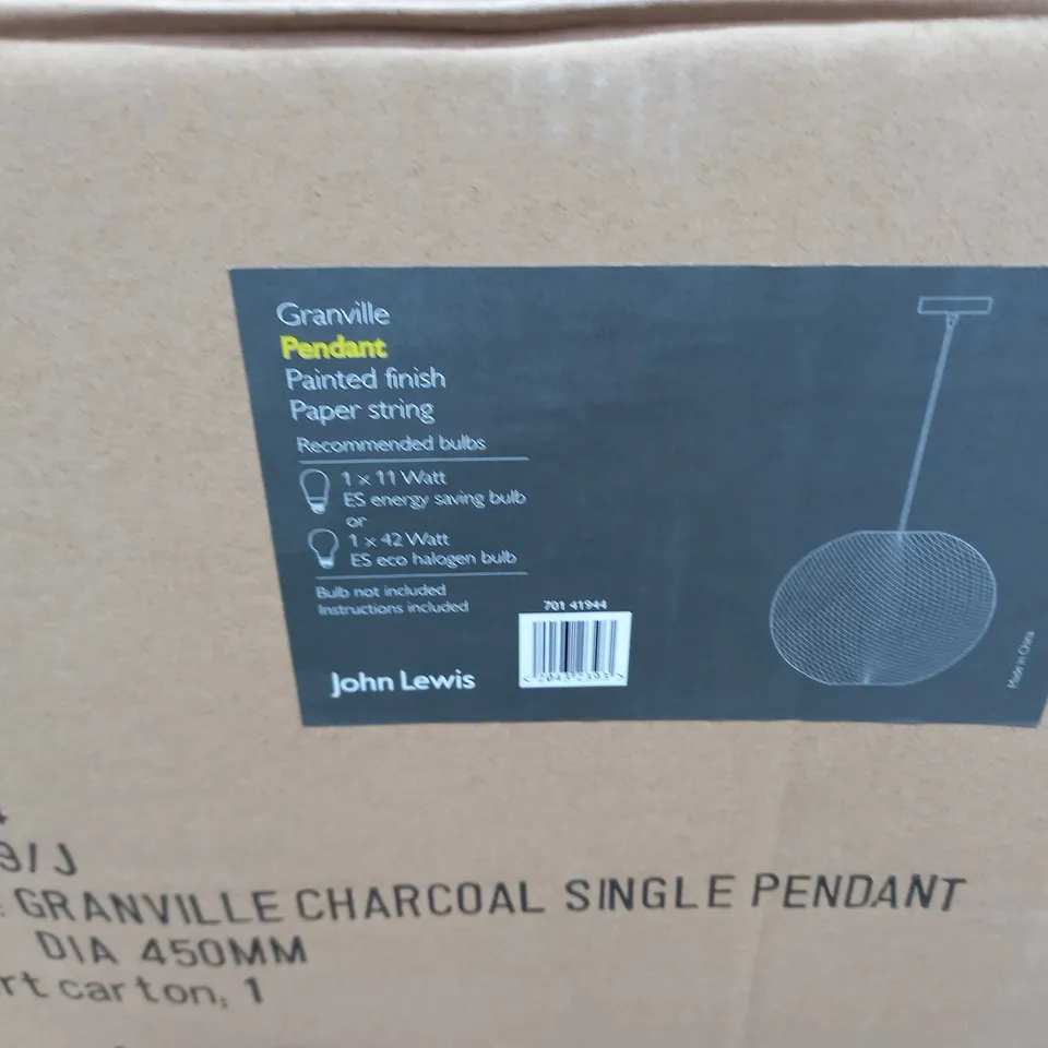 JOHN LEWIS GRANVILLE PENDANT - PAINTED FINISH, PAPER STRING