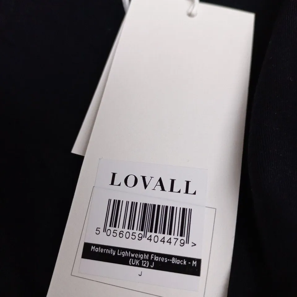 LOVALL MATERNITY LIGHTWEIGHT FLARE PANTS – BLACK, UK 12 (M)
