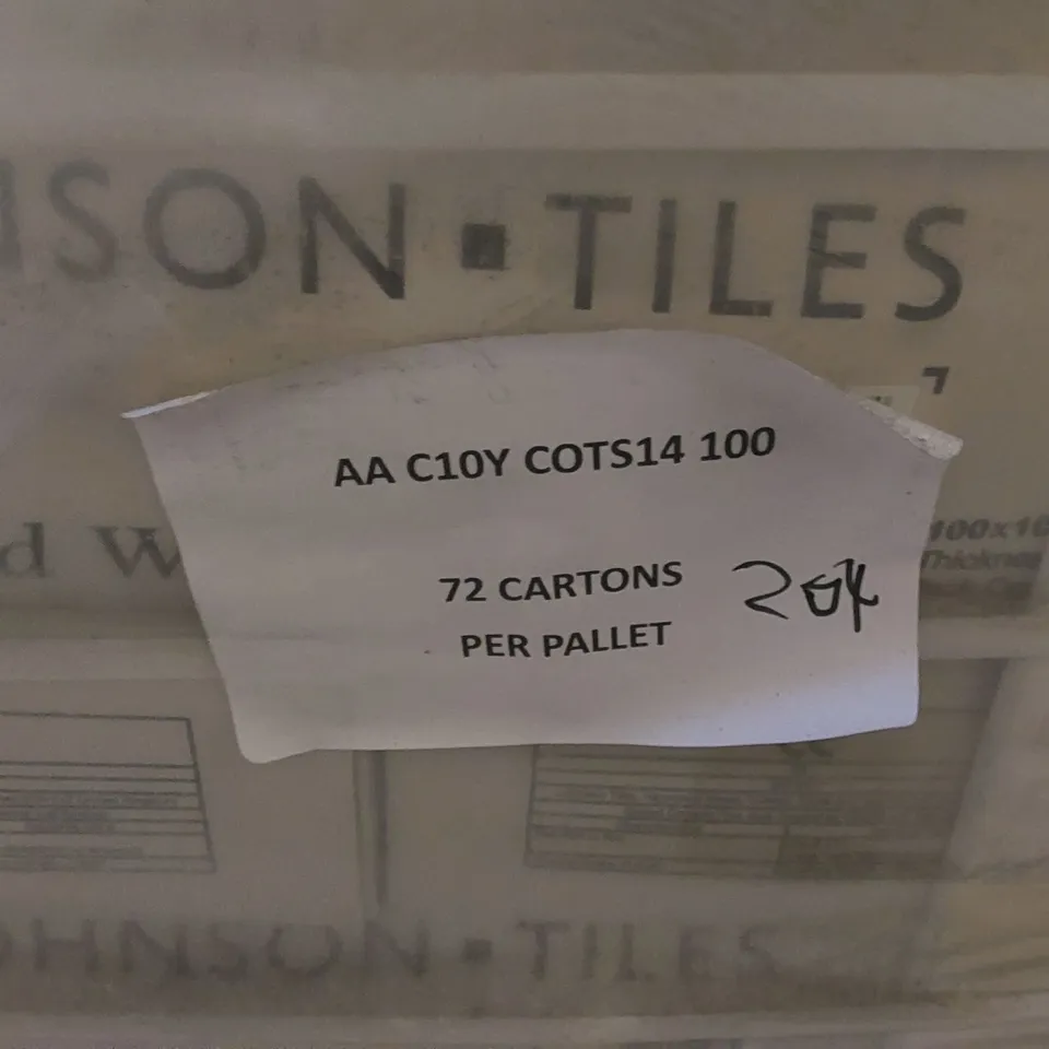 PALLET TO CONTAIN APPROX 72 X CARTONS OF JOHNSON COTSWOLDS TERRACOTA GLAZED WALL TILES - 100 TILES PER CARTON // SIZE: 100 X 100 X 6.5mm