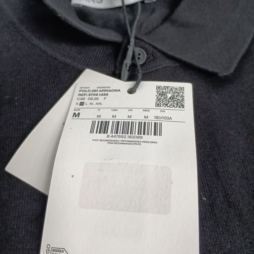 MANGO MNG POLO SHIRT – NAVY, SIZE M (MEN’S)