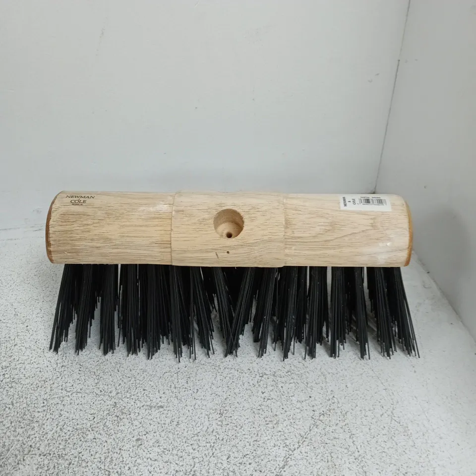 NEWMAN & COLE 13" STIFF PVC YARD BRUSH HEAVY DUTY OUTDOOR BROOM - HEAD ONLY