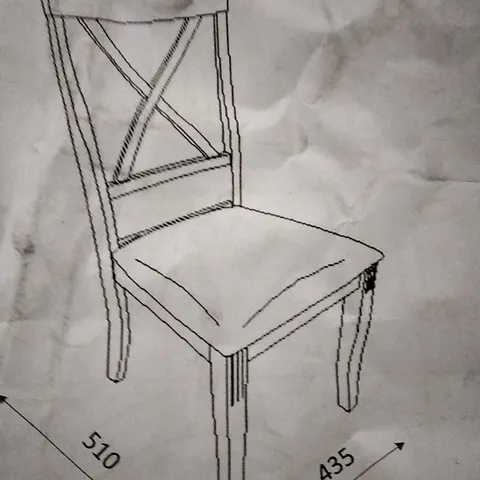 BOX CONTAINING 2 WHITE WOODEN DINING CHAIR