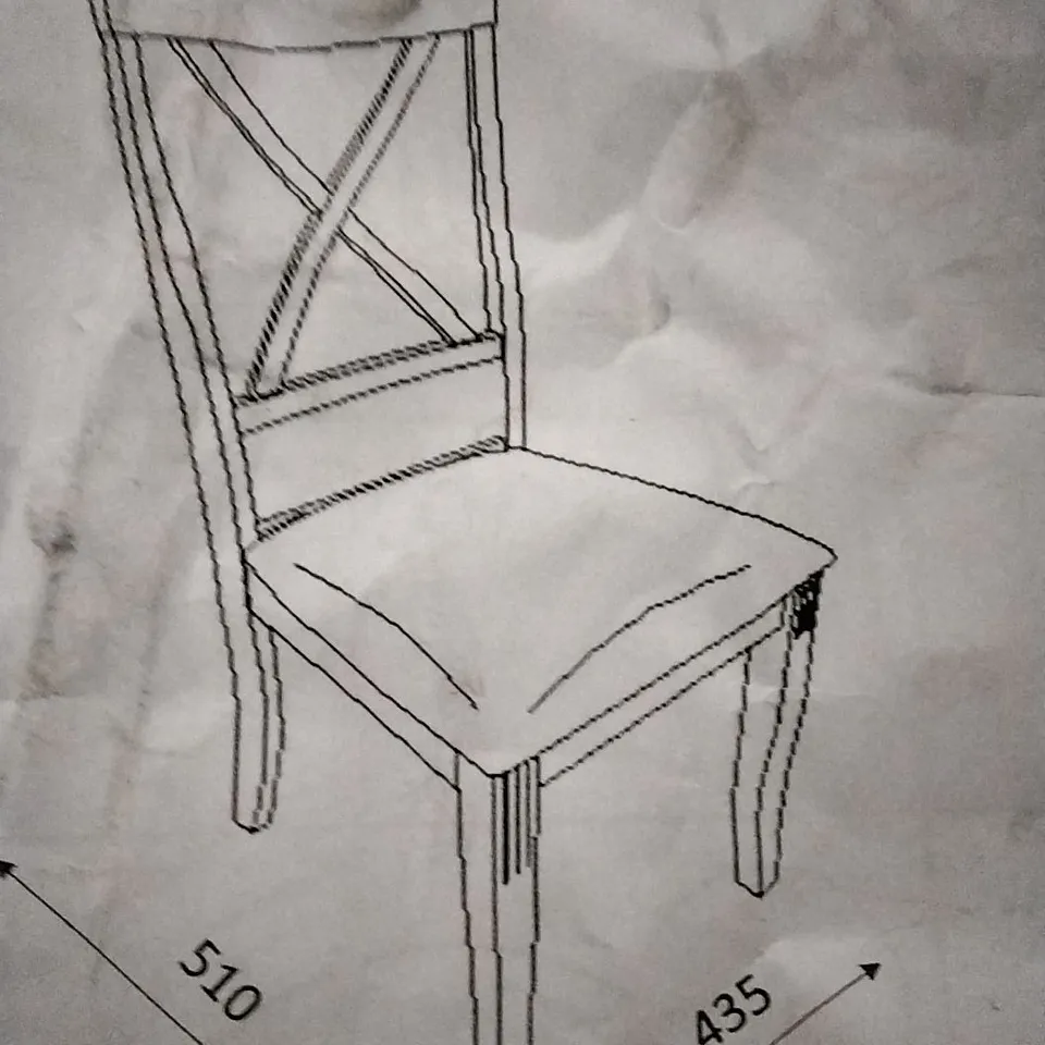 BOX CONTAINING 2 WHITE WOODEN DINING CHAIR