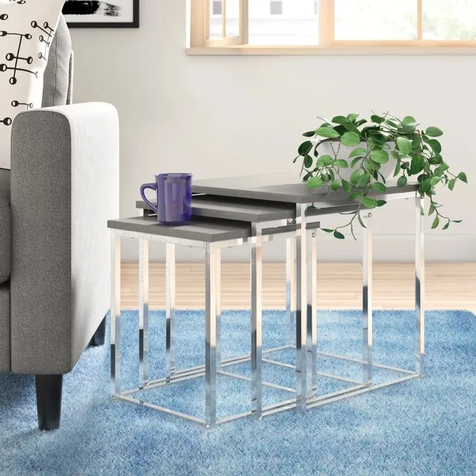 BOXED ALEXZANDER 3 PIECE NEST OF TABLES 