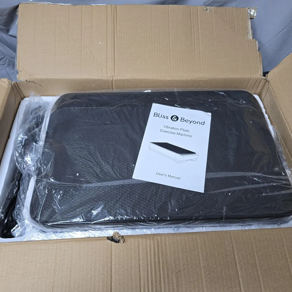 BLISS & BEYOND VIBRATION PLATE EXERCISE MACHINE – BOXED