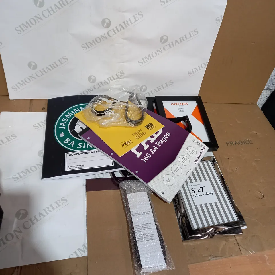 lot of approx 20 household items too include picture frames , ,scissors and books