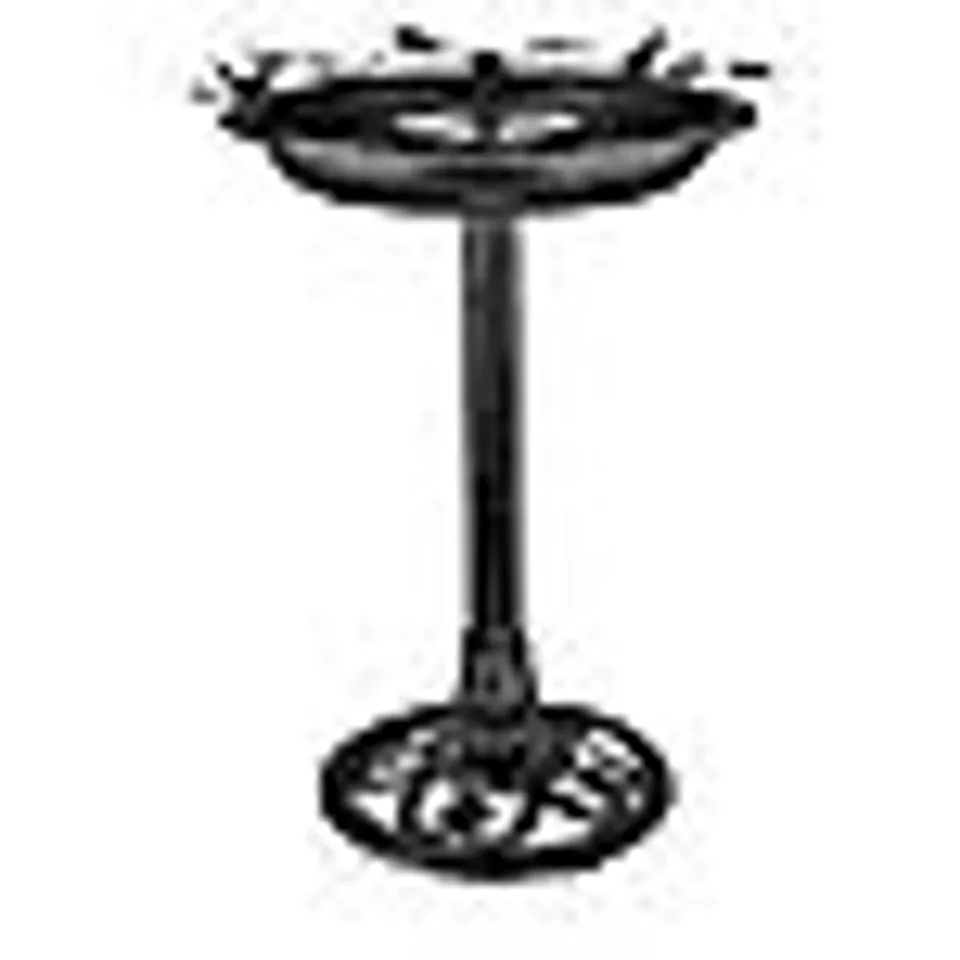 BERNINI SOLAR COLOUR CHANGING STEEL BIRD BATH FOUNTAIN