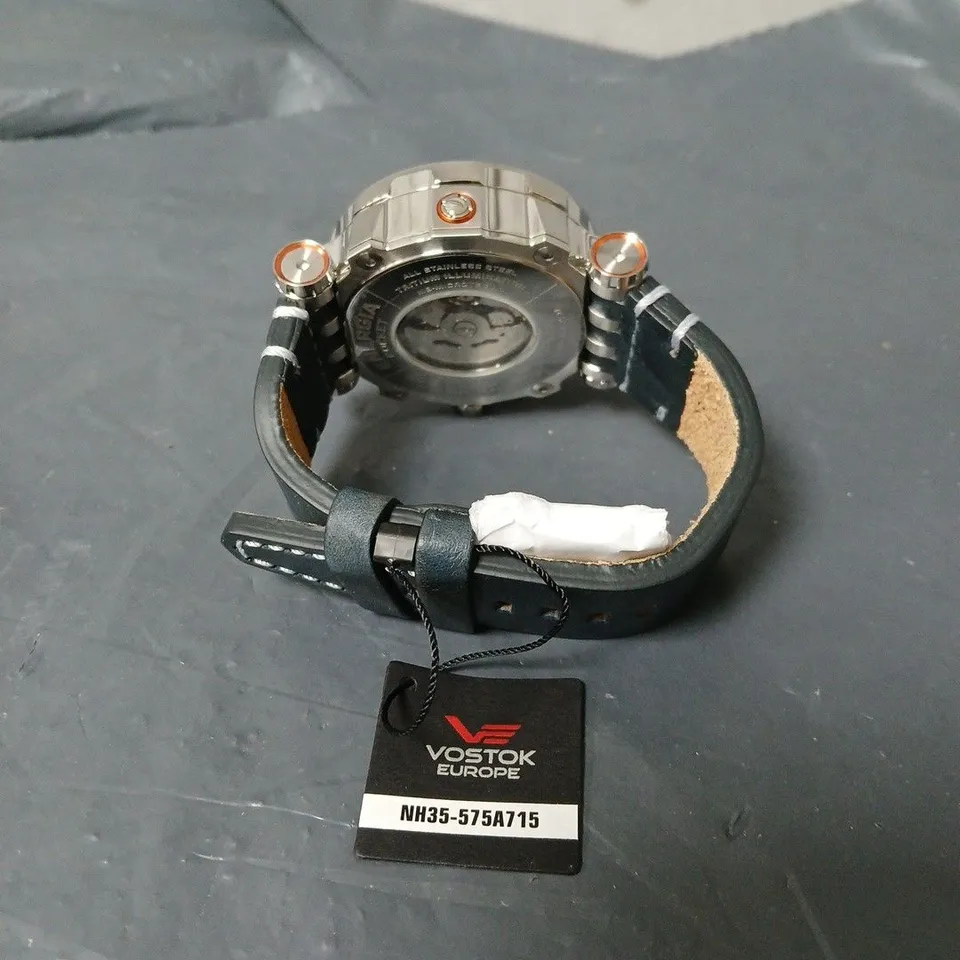 VOSTOK EUROPE WATCH IN BLACK CASE BOXED
