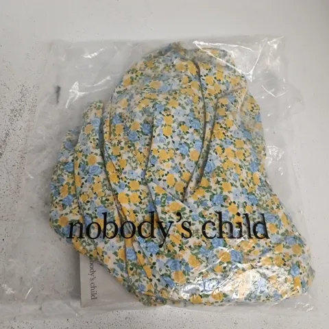 BAGGED NOBODYS CHILD LYNE MIDI DRESS PRINT IN BLUE.YELLOW MULTI - UK 14