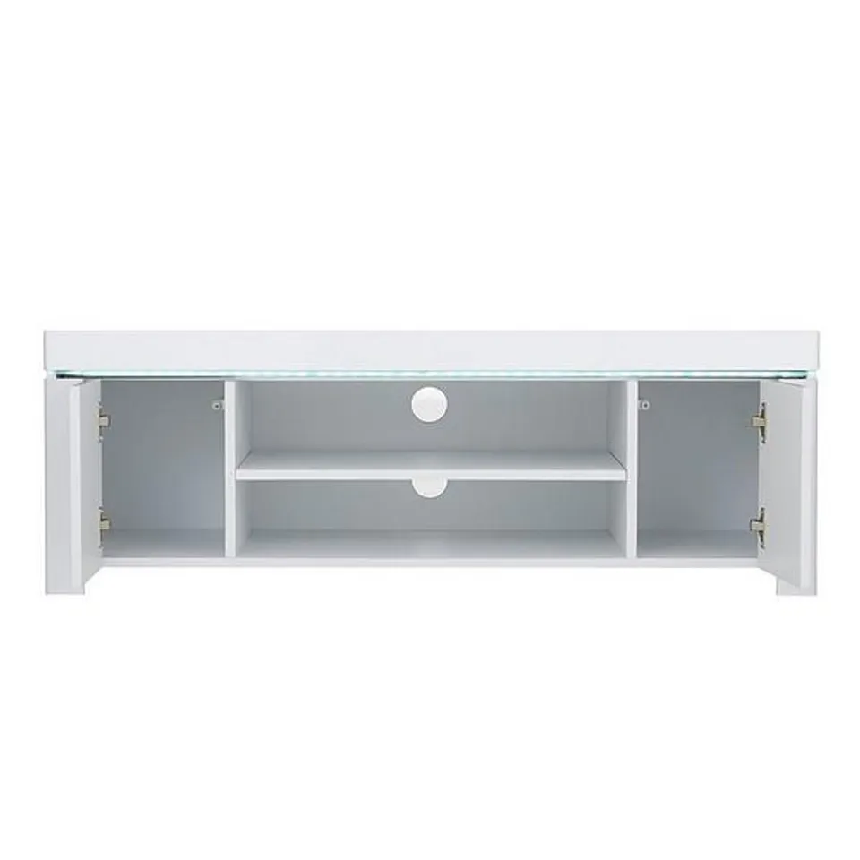 ATLANTIC GLOSS CORNER TV UNIT WITH LED LIGHT / COLLECTION ONLY