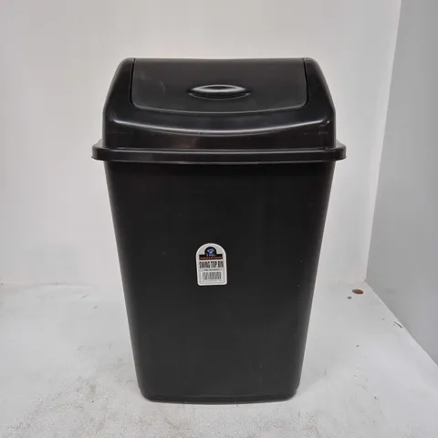 TML SWING TOP BIN IN BLACK
