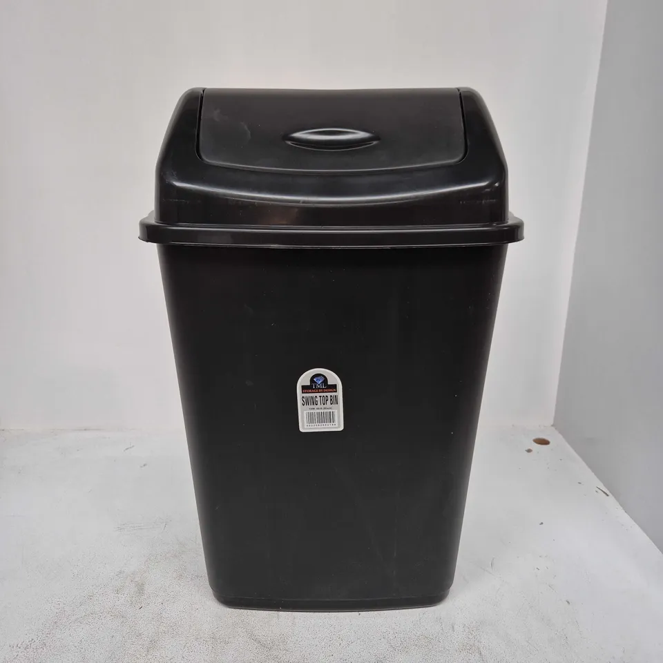 TML SWING TOP BIN IN BLACK