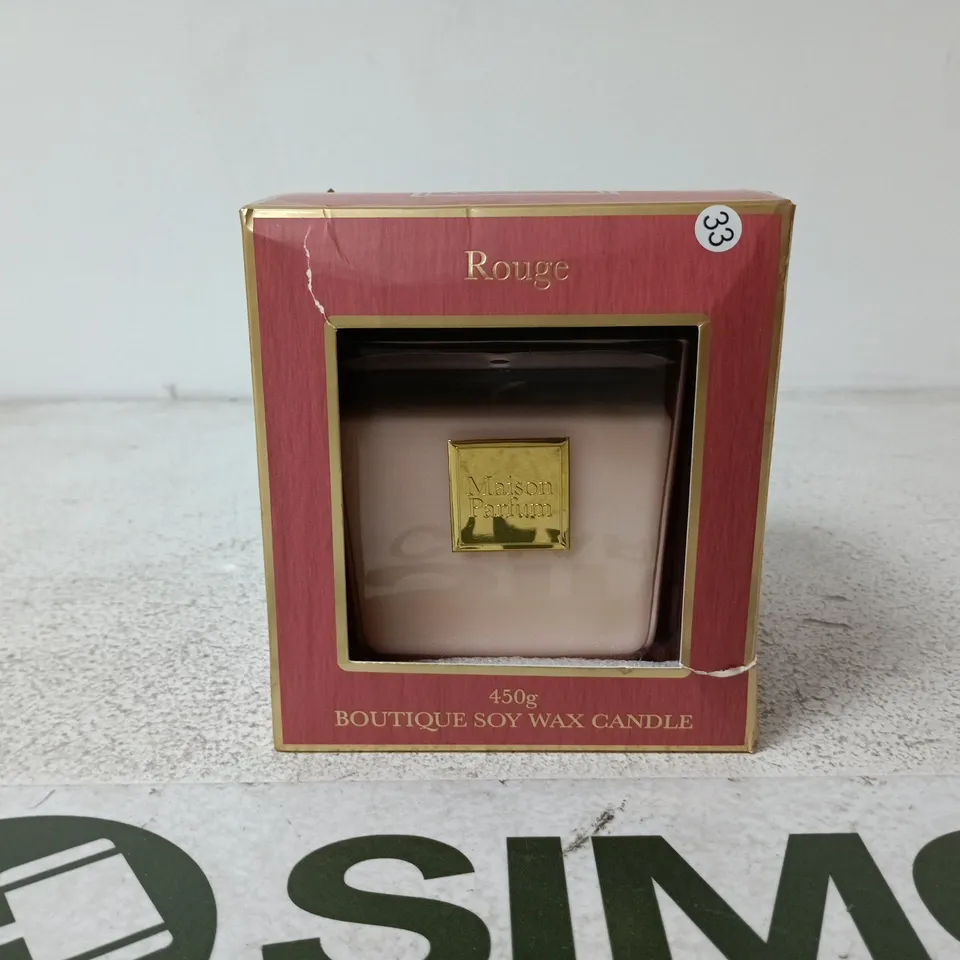 ROUGE BOUTIQUE SOY WAX CANDLE 450G – BOXED