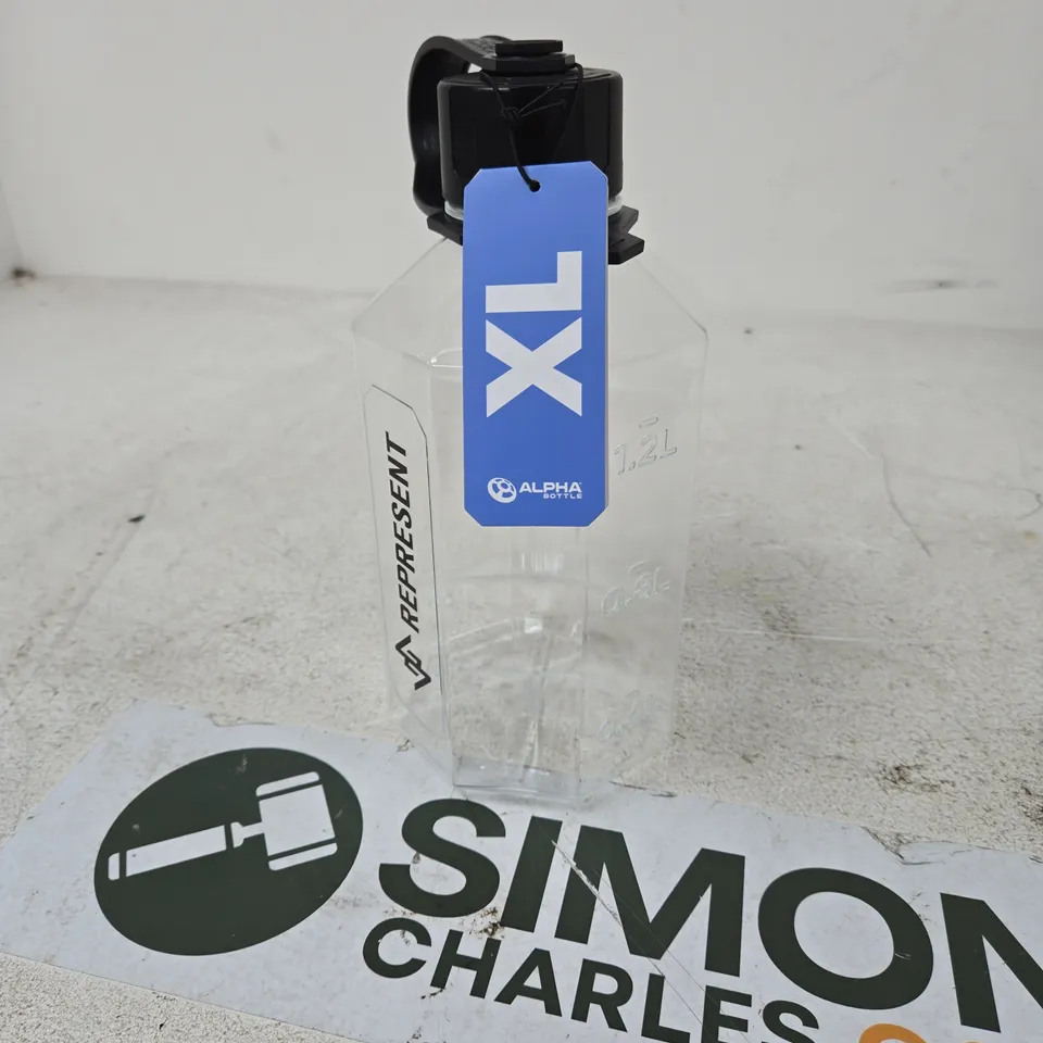 ALPHA BOTTLE XL WATER BOTTLE - CLEAR WITH BLACK FLIP CAP