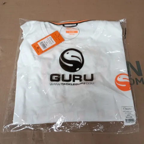 BAGGED GURU SEMI LOGO TEE IN WHITE - XXL