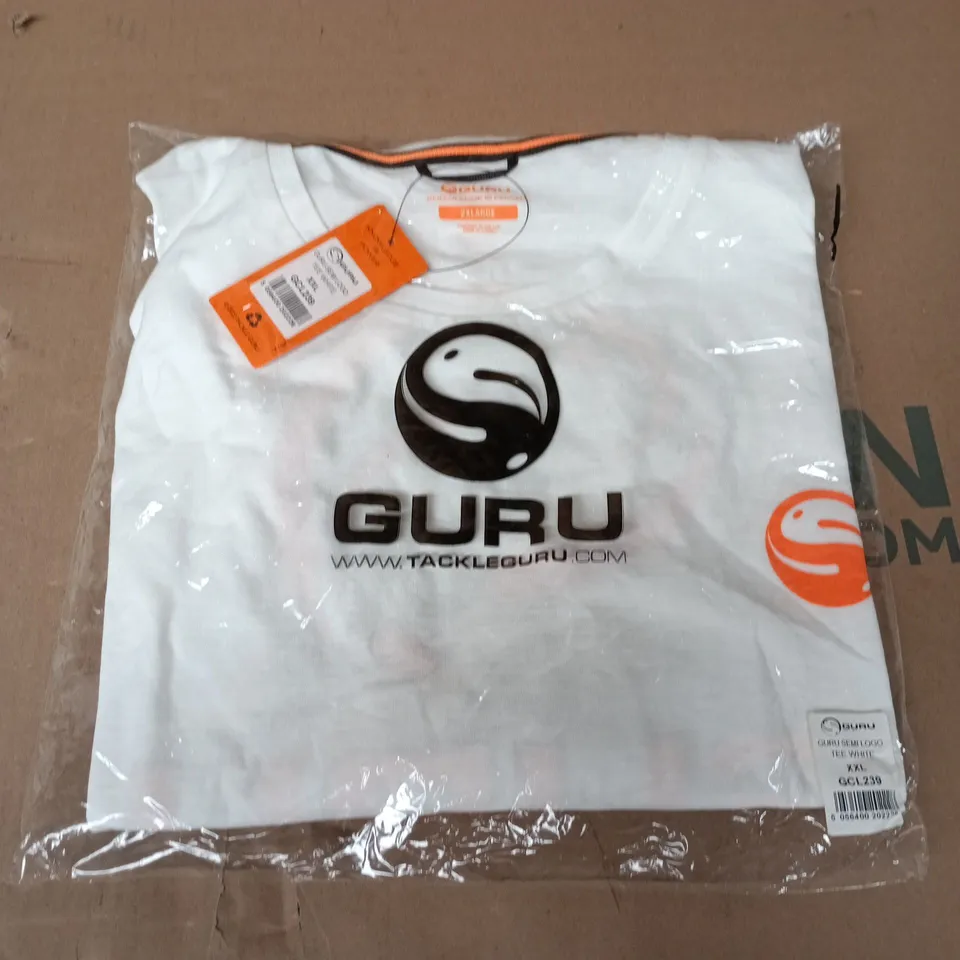 BAGGED GURU SEMI LOGO TEE IN WHITE - XXL