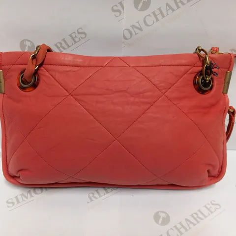 LANVIN PARIS AMALIA CORAL MEDIUM HANDBAG IN LAMBSKIN
