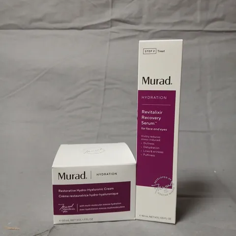 BOXED MURAD HYDRATION DUO: RESTORATIVE HYDRO-HYALURONIC CREAM & REVITALIXIR RECOVERY SERUM