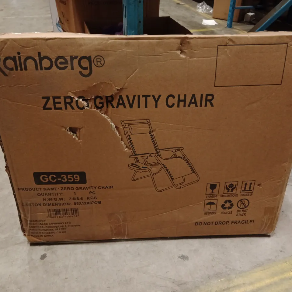 RAINBOW ZERO GRAVITY CHAIR GC-359 - GARDEN FURNITURE (BOXED)
