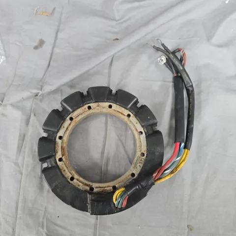 Vehicle electrical rotor/stator ring assembly with wiring harness 