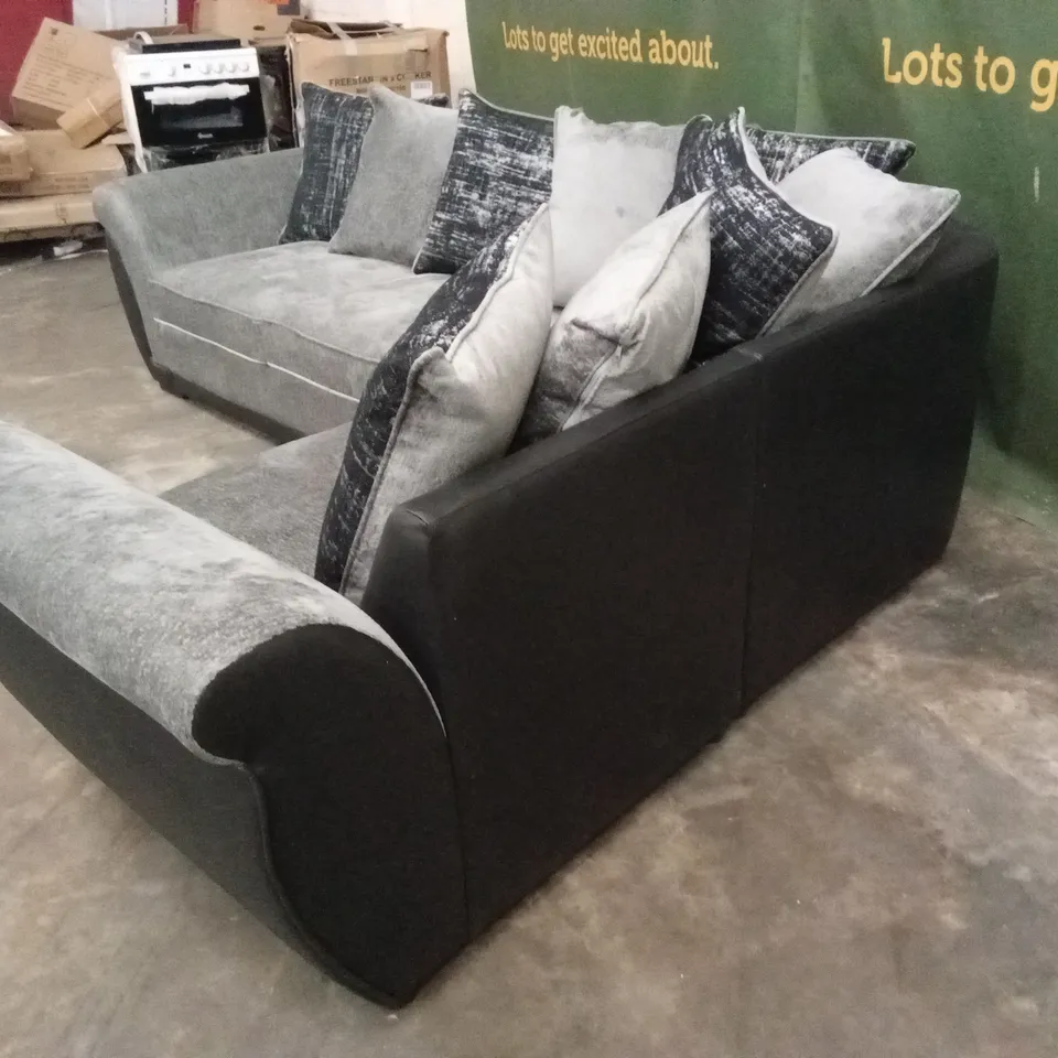 LANA FABRIC AND FAUX LEATHER RIGHT HAND CORNER GROUP RRP £1109