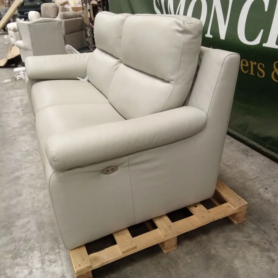 QUALITY DESIGNER ITALIAN MADE MORENO 3 SEATER ELECTRIC RECLINER LEATHER SOFA